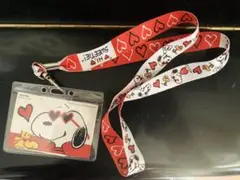 スヌーピー ハート柄ストラップ