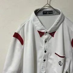 Chase Vampire ゴルフ 半袖ポロ 2XL メンズ 白赤 ビッグサイズのサムネイル