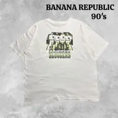 90s BANANA REPUBLIC ババナリパブリック ポケットTシャツ 白のサムネイル