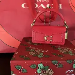 COACH バッグチャーム ミニバッグ レッド