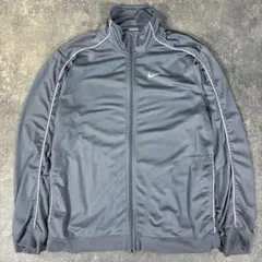 00s　NIKE トラックジャケット　シルバー　光沢　M ソロスウォッシュ　古着