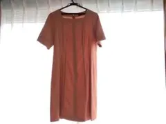 2度着　トランスワーク　ワンピース　ベージュ　オレンジ　大きいサイズ　XL　Lのサムネイル