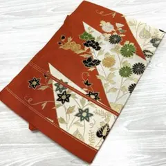 O-293 アンティーク 名古屋帯 名古屋仕立て 九寸 正絹 着物