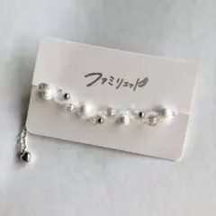 ビーズブレスレット⋆˙⟡くすみホワイト