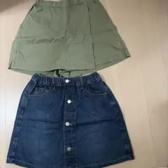Uniqlo kids 150cm キュロットスカート　2枚セット
