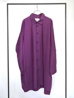 0658 柄入りロングシャツ