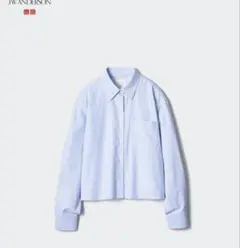 UNIQLO JW ANDERSON オックスフォードシャツ　ストライプ ブルー