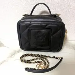 【美品】Rady キルティングバニティショルダーバッグ ブラックチェーン2way