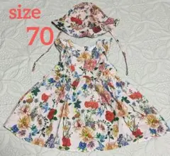 【Toronto様専用】H&M 花柄ワンピースと帽子セット サイズ70