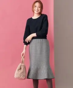 anysis エニシス 千鳥格子 マーメイド スカート 2 M