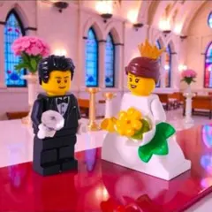 レゴ ミニフィグ ♡ ウェディング 結婚証明 リングピロー S36