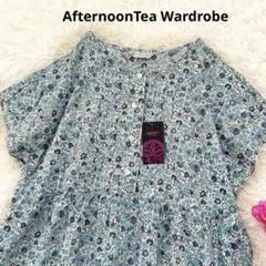 タグ付き美品✨️AfternoonTea リバティ 総柄 タック プルオーバー