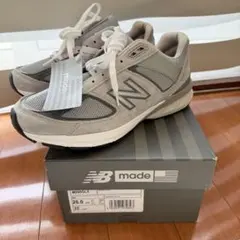極美品】New Balance 990v5 グレー スニーカー - メルカリ