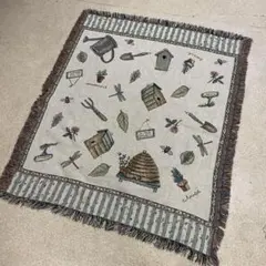 USA製 大判 ガーデニング アート マルチ ソファーカバー ヴィンテージラグ