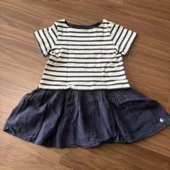 PETIT BATEAU ストライプ 半袖ワンピース 116cm