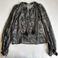 サンローラン　SAINT LAURENT YSL ペイズリー　ブラウス
