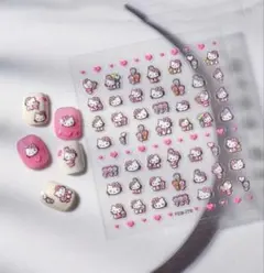 ✿新品未使用/24H以内発送 キティ ネイルシール ＋ ネイルパーツ