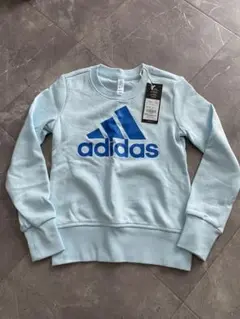 adidas 水色 ロゴトレーナー