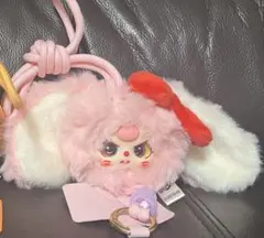 Baby Three ぬいぐるみ携帯ストラップ ふわふわウサギ