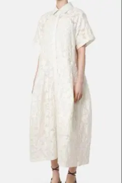 Sheer Jacquard Dress ホワイトのサムネイル