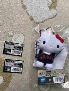 サンリオ タイトーくじ 侍ジャパン カラビナ付きマスコット D賞 ハローキティ