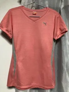 Puma ピンク ストライプ Tシャツ DRY機能のサムネイル
