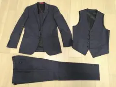 【美品】RESPECTNERO platinum スーツ （3ピース）ネイビーのサムネイル