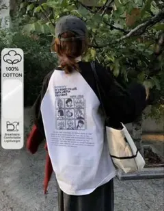 バックプリント 長袖Tシャツ