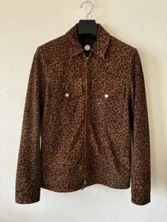【美品】pretty green レオパードプリント　スエードジャケット
