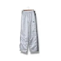 ミズノ MIZUNO トラックパンツ ジャージ 白 ホワイト M 裾ファスナー