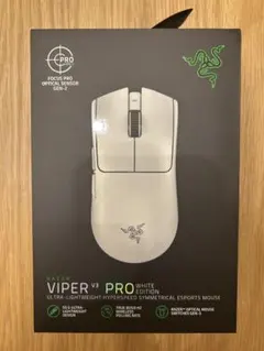 新品未開封Razer Viper V3 Pro White Edition 本体 Razer Viper V3 Pro Lightweight USB Wireless Symmetrical Esports