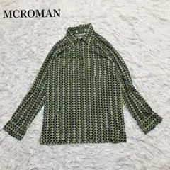 MCROMAN 長袖シャツ 総柄 ヴィンテージ 個性的 レトロ 希少 着回し