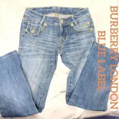 美品 BURBERRY BLUE LABEL ストレートデニム 36 A090
