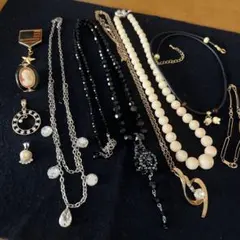 ネックレスセット アメリカ国旗 カメオデザイン