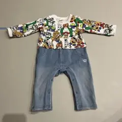 babydoll キャラクター柄ロンパース 80