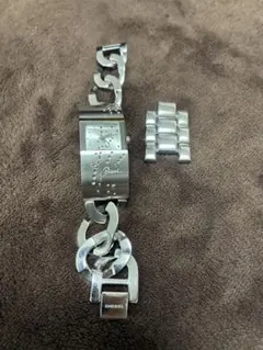 DIESEL チェーンブレスレットウォッチ レディース 腕時計 シルバー