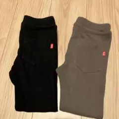 デビロックロングパンツ 2枚セット ブラック グレーのサムネイル
