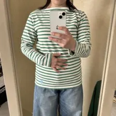 【値下げ不可】ORCIVAL ホワイト/グリーンストライプ サイズ2