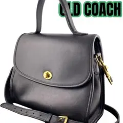 【美品】COACH ブラックレザー 2wayレジナバッグ　9977