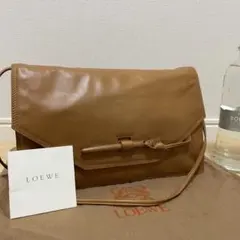 ■LOEWE（ロエベ）良品/ナッパレザー/セミショルダーバッグ/ライトブラウン