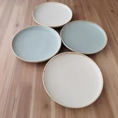 プレーンマット皿・４枚　美濃焼〈新品・未使用〉のサムネイル