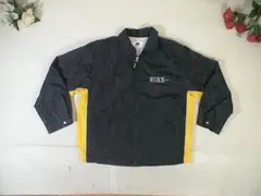 102130 ナイキ　ジップアップジャケット　黒ｘ黄色　キッズL