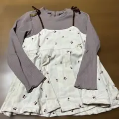 petit main 130cm フラワー柄 レイヤード