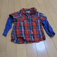 CHEROKEE チェック柄長袖シャツ 3T