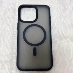 iPhone15ProMaxケース マグセーフ対応 米軍規格 半透明　ブラック