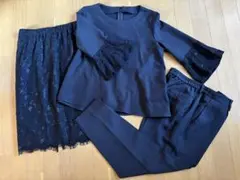 セットアップ　ブラウス・パンツ・スカート　3点セット　フォーマル