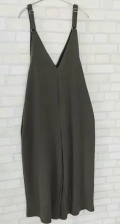 ★Primitive jouney★オリーブ サロペット 　ワイドパンツ　LL