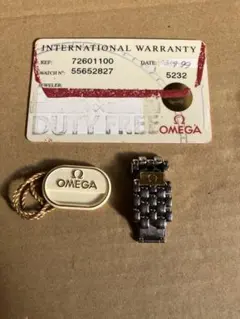 オメガ　純正バックル　ギャラカード　中古