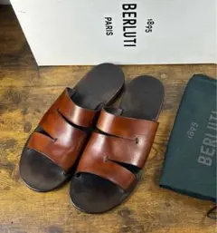 初期モデル　Berluti パティーヌレザー コンフォートサンダル スリッパ　8のサムネイル