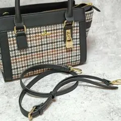 ✨美品✨ アンドシュエット 2way トートバッグ 千鳥格子 秋冬 サマンサ